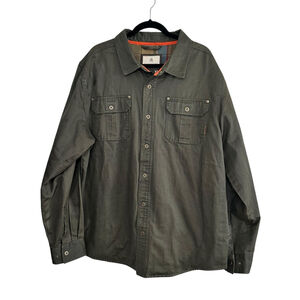 Legendary Whitetails waxed olive green flannel lined shirt jacket